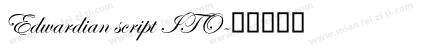 Edwardian script ITO字体转换